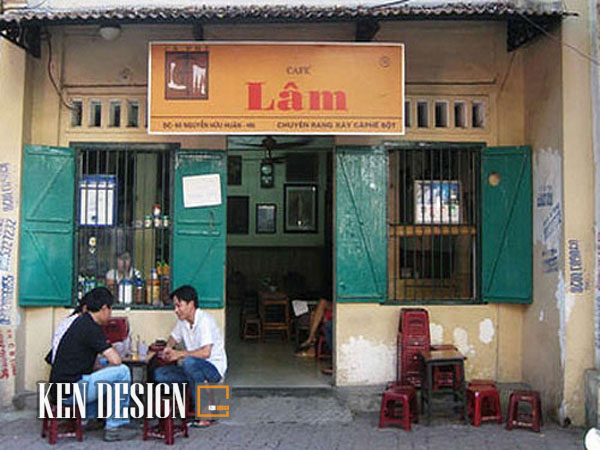 thiết kế quán cafe bình dân